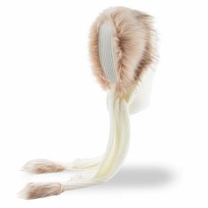 Classic Hooded Scarf - Faux Fur Hooded Scarves For Women - Cowl & Hat (ecru -😇